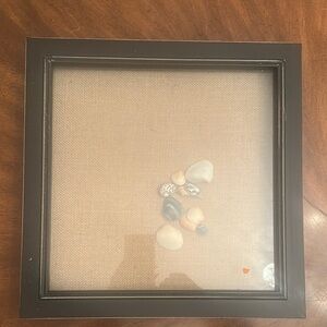 Black and Cream Picture Frame with Organic Accents